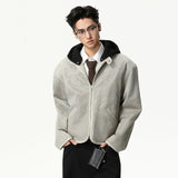 Patchwork High-Quality Hooded Zipper Jacket