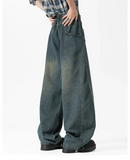 Nostalgic American Style Loose Fit Denim Jeans