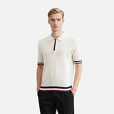 Breathable Striped Slim Fit Polo T-Shirt