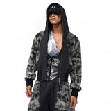 Leopard Streetwear Print Zip-Up Hoodied Sweatshirt