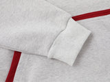 Retro Contrast Paneled Casual Front Pocket Hoodie