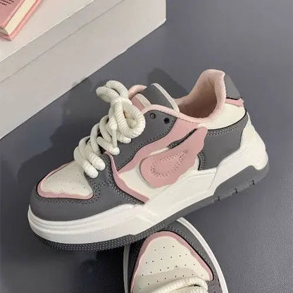 Soft Girl Chunky Patterned Sneakers
