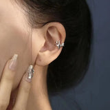 Gothic Punk Silver Cross Star Earrings