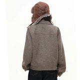 Women Oversize Elegant Cropped Trench Jacket