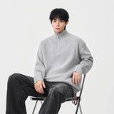 Cozy Trendy Ribbed Mock Neck Sweater