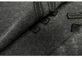 Washed Streetwear Embroidered Zip-Up Hooded Sweatshirt