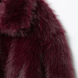 Warm Thick Faux Fur Casaul Woven Coat