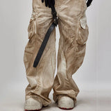Irregular Patchwork Tailored Color-Washed Scimitar Jeans