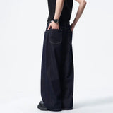 Classic Loose Dark Blue Straight Jeans