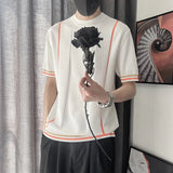Classic Comfort Plaid Casual Short Sleeve Knit T-Shirt