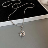 Y2K Crystal Star Pendants Necklace