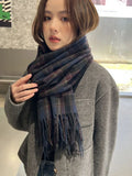 Vintage Plaid Cashmere Scarves