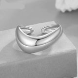 Delicate White Gold Plated Wavy Ring