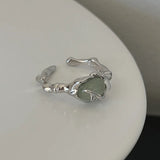 Irregular Vintage Silver Plated Bamboo Ring
