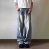 Vintage Wide Leg Cargo Denim Jeans