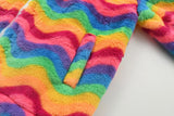 Rainbow Stripe Zip-up Jacket