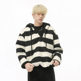 Striped Fluffy Hoodie