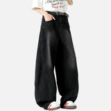 Nostalgic American Style Loose Fit Denim Jeans