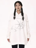Rhinestone Graphic Print Hoodie