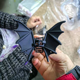 Black Metal Bat Halloween Hair Clips