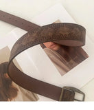 Y2K Washed PU Brown Belt