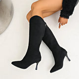 Elegant Classic Knee Zip-Up Thin High Heels Boots