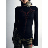 Vintage Retro Flare Sleeve Square T-Shirt