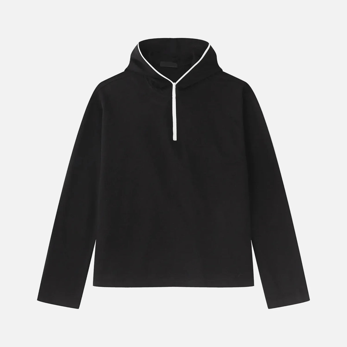 Minimalist Korean Style Lightweight Zip Hooded Sweatshirt