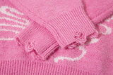 Knitted Skull Holes Jumper Sweater