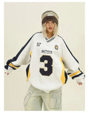 Color Blocked Loose Long Sleeve Sweatshirt