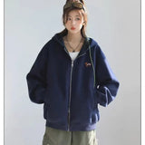Stylish Colorful Zipper Long Sleeve Sweatshirt
