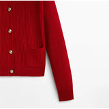 Women's Red Knitted Sweater