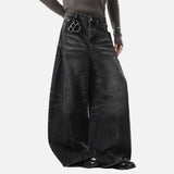 Y2K American Style Moustache Effect Jeans