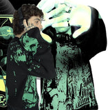 Vintage Green Gothic Style Oversized Knitwear Sweater