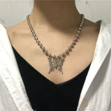 Butterfly Stainless Steel Pendant Necklace