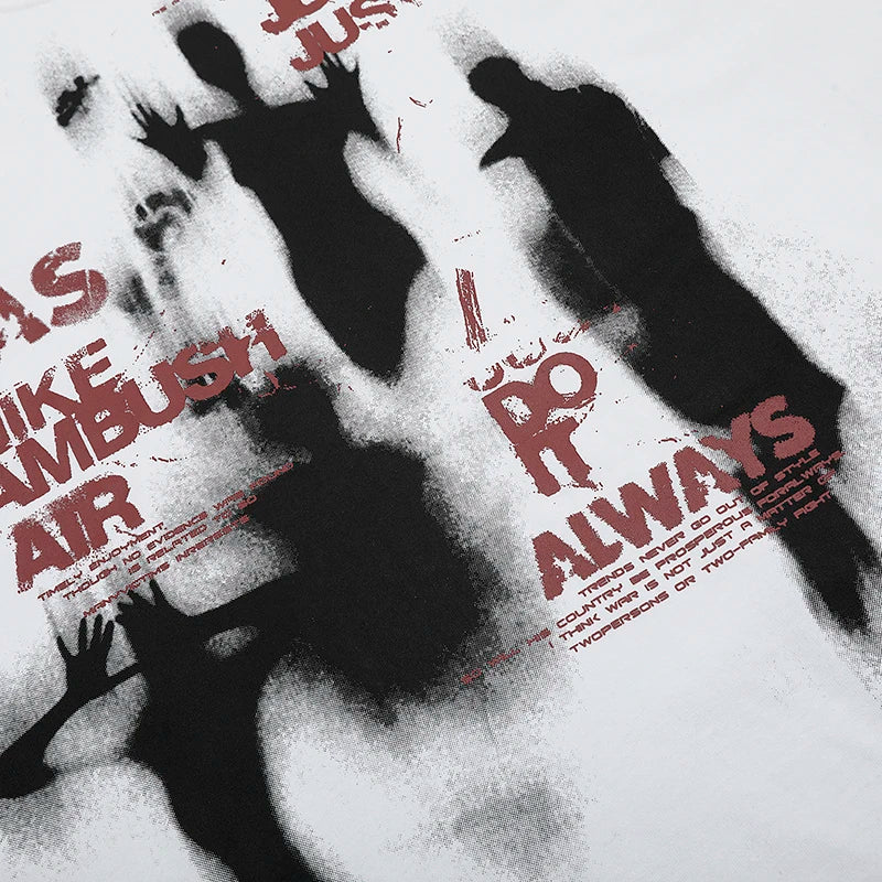Oversized Graphic Ghosts T-Shirt