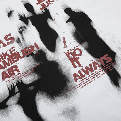 Oversized Graphic Ghosts T-Shirt