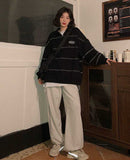Striped Black Sweatshirt