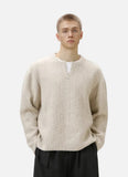 Streetwear 3D Cable Stitch Design Knitted Sweater