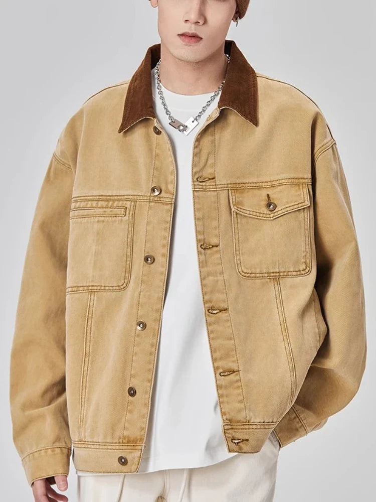 Y2K Vintage Washed Workwear Denim  Jacket