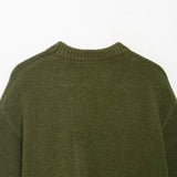 Breathable Green Knitted Short Sleeve Sweater