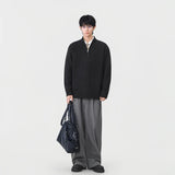 Essential Solid Color Mock Neck Jumper Sweater