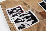 Classic Oversized Streetwear Patchwork Denim Jacket
