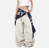 Breathable American Style With Scarf Wide Leg Jogger