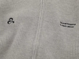 Contrast Paneled Letter Crew Neck Embroidered Cardigan