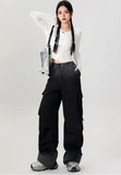 Cozy 90s Style Aesthetic Gradient Sports Cargo Pants