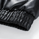 Stylish Embroidery Motorcycle PU Leather Jacket