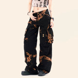 Y2K Chic Luxury Vintage Tie Dye Cargo Jeans