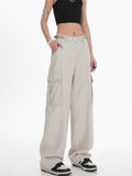 Straight High Waist Cargo Pants