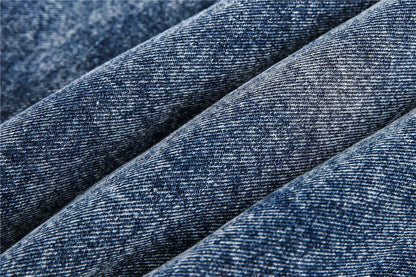 Y2K Thick Winter Patchwork Denim Jacket